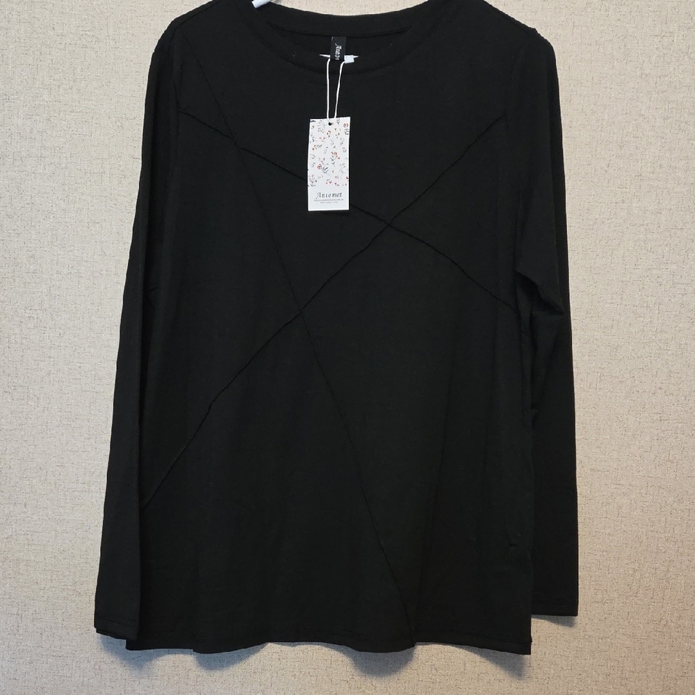 Elegant Black Long Sleeve Blouse
